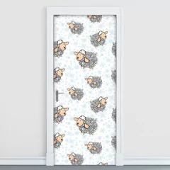 Adesivo Decorativo de Porta - Ovelhas - Infantil - 1795cnpt