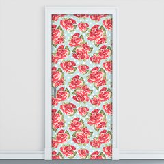 Adesivo Decorativo de Porta - Flores - 1796cnpt