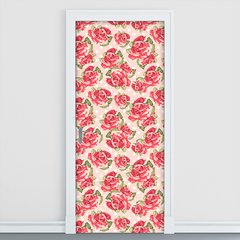 Adesivo Decorativo de Porta - Flores - 1797cnpt