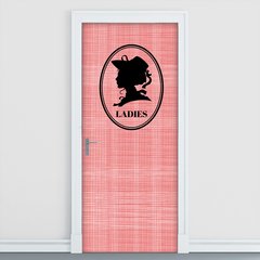 Adesivo Decorativo de Porta - Banheiro Feminino - 1804cnpt