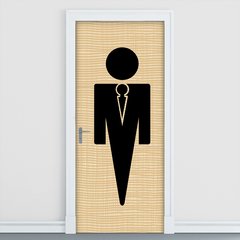 Adesivo Decorativo de Porta - Banheiro Masculino - 1805cnpt