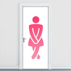 Adesivo Decorativo de Porta - Banheiro Feminino - 1808cnpt