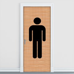 Adesivo Decorativo de Porta - Banheiro Masculino - 1810cnpt