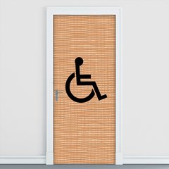 Adesivo Decorativo de Porta - Banheiro Deficiente - 1811cnpt