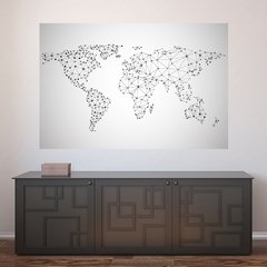 Painel Adesivo de Parede - Mapa Mundi - Mundo - 1812pn