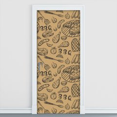 Adesivo Decorativo de Porta - Churrasco - 1814cnpt