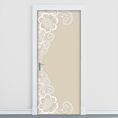 Adesivo Decorativo de Porta - Flores - 1818cnpt