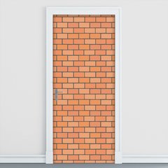Adesivo Decorativo de Porta - Tijolos - 1825cnpt