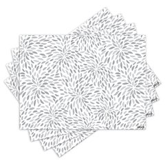 Jogo Americano com 4 peças - Abstrato - Flores - 1828Jo