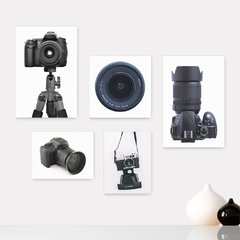Kit 5 Placas Decorativas - Fotografia - Máquina Fotográfica Casa Quarto Sala - 182ktpl5