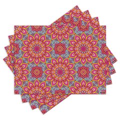 Jogo Americano com 4 peças - Mandalas - 1831Jo
