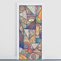 Adesivo Decorativo de Porta - Abstrato - 1833cnpt