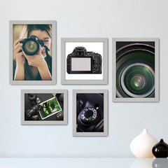 Kit Com 5 Quadros Decorativos - Fotografia - Máquina Fotográfica - 183kq01 - comprar online