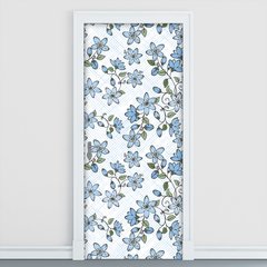 Adesivo Decorativo de Porta - Flores - 1845cnpt