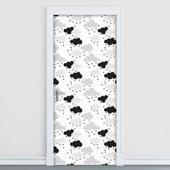 Adesivo Decorativo de Porta - Nuvens - Infantil - 1847cnpt