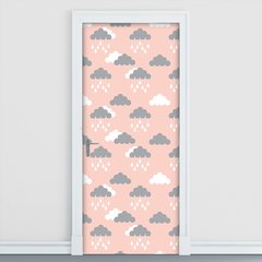 Adesivo Decorativo de Porta - Nuvens - Infantil - 1848cnpt