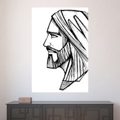 Painel Adesivo de Parede - Jesus Cristo - 1864pn