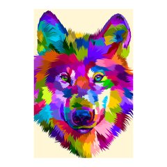 Painel Adesivo de Parede - Lobo - Animais - 1865pn - comprar online