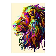Painel Adesivo de Parede - Leão - Animais - 1866pn - comprar online