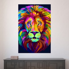 Painel Adesivo de Parede - Leão - Animais - 1869pn