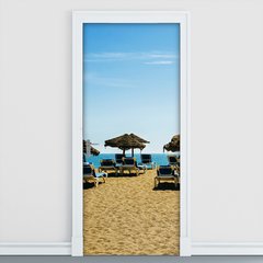 Adesivo Decorativo de Porta - Praia - Mar - 1887cnpt