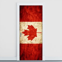 Adesivo Decorativo de Porta - Bandeira Canadá - 188cnpt