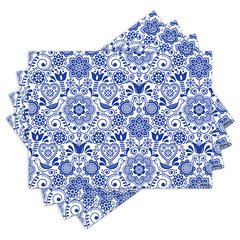 Jogo Americano com 4 peças - Pássaros e Flores - 1909Jo