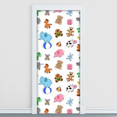 Adesivo Decorativo de Porta - Animais - Infantil - 1919cnpt