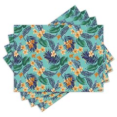 Jogo Americano com 4 peças - Flores e Folhas - 1925Jo