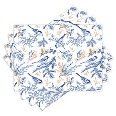 Jogo Americano com 4 peças - Pássaros - Floral - 1933Jo