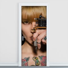 Adesivo Decorativo de Porta - Tatuagem - 1939cnpt
