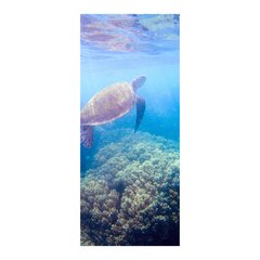Adesivo Decorativo de Porta - Fundo do Mar - Tartaruga - 1947cnpt na internet