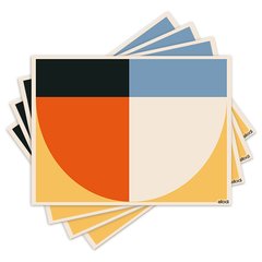Jogo Americano com 4 peças - Geométrico - Abstrato - 1949Jo