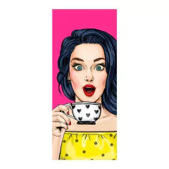Adesivo Decorativo de Porta - Pin-up - Café - 1950cnpt na internet