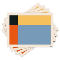 Jogo Americano com 4 peças - Geométrico - Abstrato - 1955Jo
