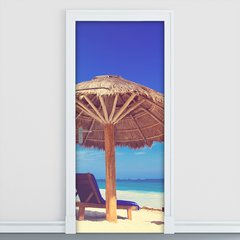 Adesivo Decorativo de Porta - Praia - Férias - 1957cnpt