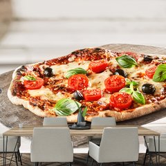 Papel de Parede Pizza Forno Cozinha Alimento Sala Painel Adesivo - 195pc
