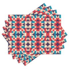 Jogo Americano com 4 peças - Geométrico - Abstrato - 1965Jo