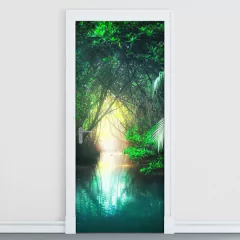 Adesivo Decorativo de Porta - Natureza - Floresta - 1969cnpt