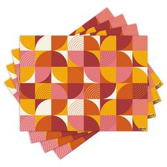 Jogo Americano com 4 peças - Geométrico - Abstrato - 1971Jo