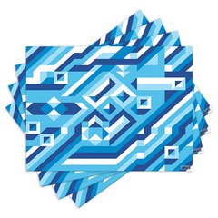 Jogo Americano com 4 peças - Geométrico - Abstrato - 1976Jo
