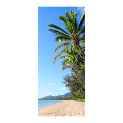 Adesivo Decorativo de Porta - Praia - Coqueiros - 1986cnpt na internet