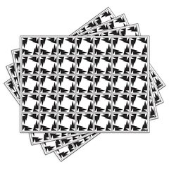 Jogo Americano com 4 peças - Geométrico - Abstrato - 1989Jo