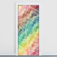 Adesivo Decorativo de Porta - Mandala - 1996cnpt