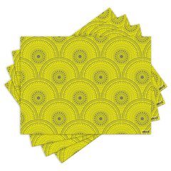 Jogo Americano com 4 peças - Mandalas - Geométrico - Abstrato - 1997Jo