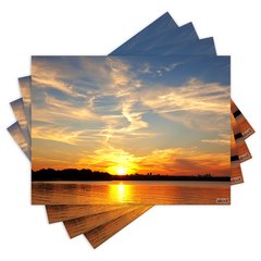 Jogo Americano com 4 peças - Natureza - Paisagem - Pôr do Sol - 1999Jo