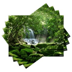 Jogo Americano com 4 peças - Natureza - Paisagem - Cachoeira - 2000Jo