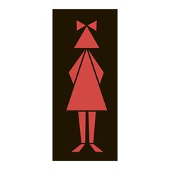 Adesivo Decorativo de Porta - Banheiro Feminino - 2005cnpt na internet