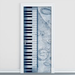 Adesivo Decorativo de Porta - Teclado - Música - 201cnpt