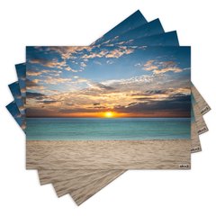 Jogo Americano com 4 peças - Praia - Natureza - Paisagem - Mar - 2030Jo
